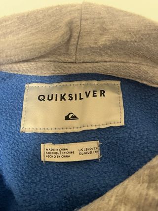 Sudadera Quiksilver con capucha azul 10 años