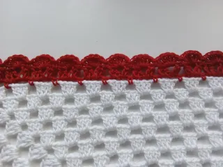 Tovagliette uncinetto rosse e bianche
