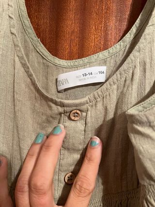 Vestido de verano verde tirantes