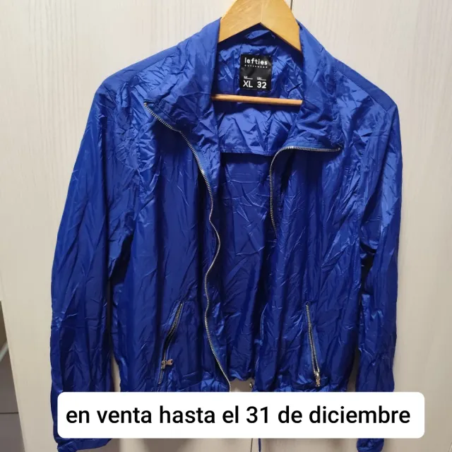 Chaqueta cortavientos Lefties azul XL niña