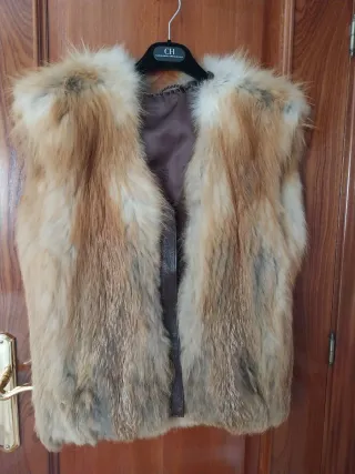 Chaleco Piel Zorro Canadiense Mujer