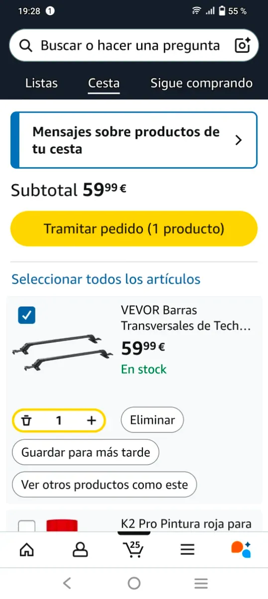 Barras de techo universales nuevas
