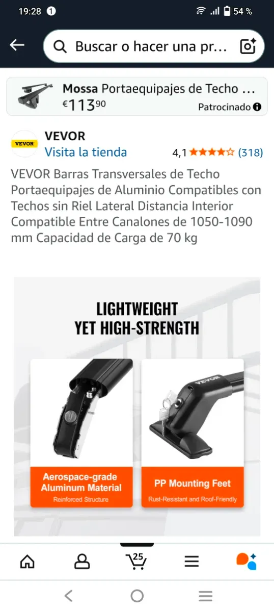 Barras de techo universales nuevas