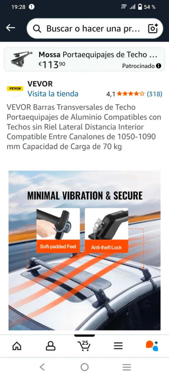 Barras de techo universales nuevas