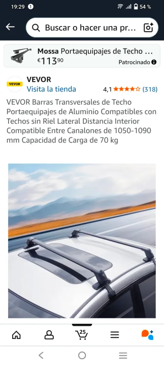 Barras de techo universales nuevas