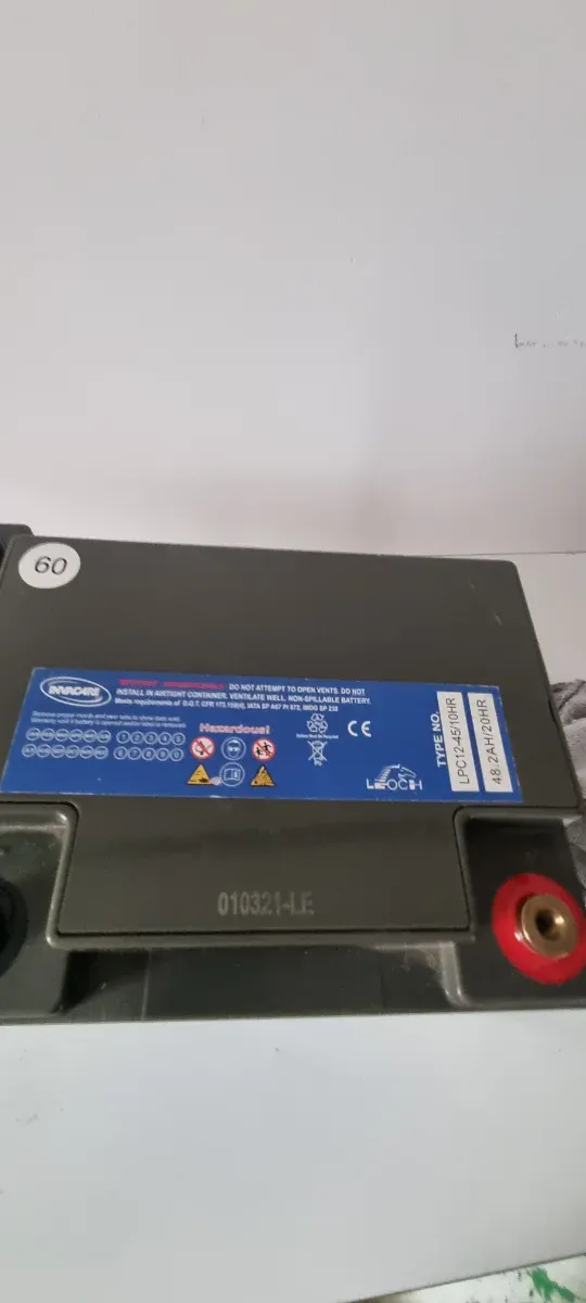 2 Baterías Gel 48.2AH 12V