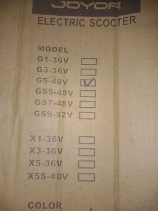 Patinete Eléctrico Joyor G5-48V