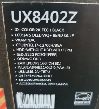 Portátil ASUS Zenbook Pro 14 Duo OLED