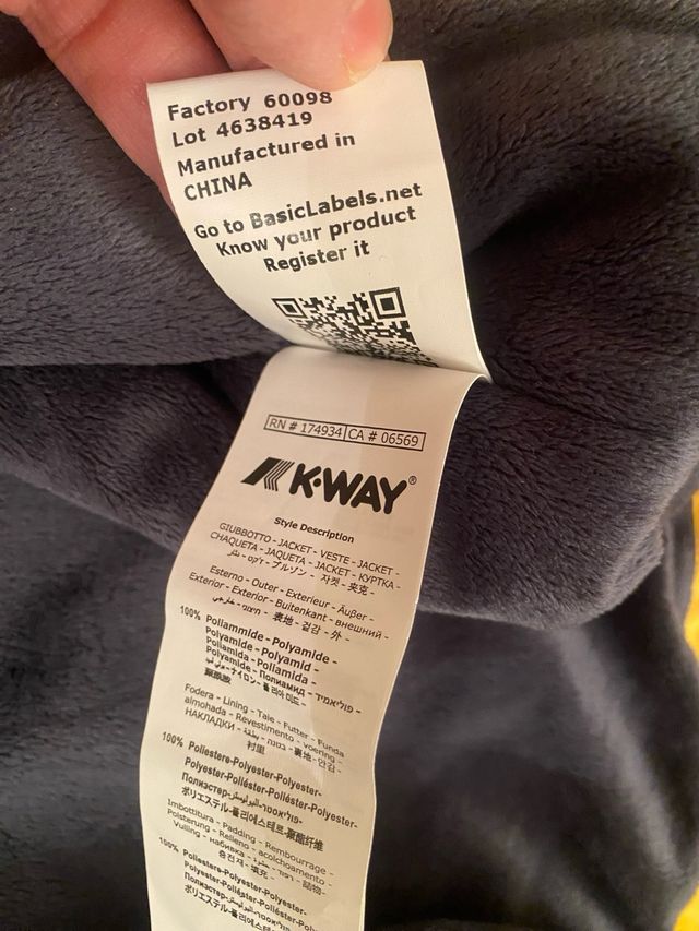 K-WAY Giubbotto Jack Ripstop Marmotta NUOVO