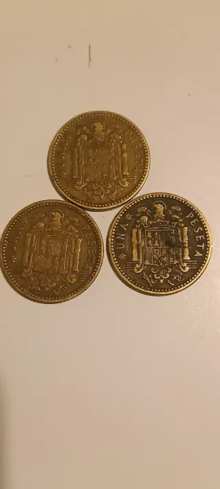 3 Monedas 1 Peseta 1953 Estrella 61, 62, 63