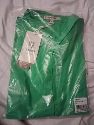 Blusa García verde manga larga XL