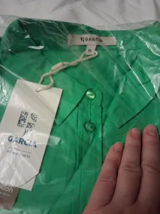Blusa García verde manga larga XL