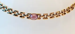 Pulsera Panther gold filled 14/20 y Piedras Morada