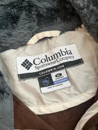 Chaqueta Columbia Bomber Marrón Bordada