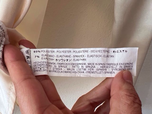 Camisa Zara Basic Satén Champagne Talla M