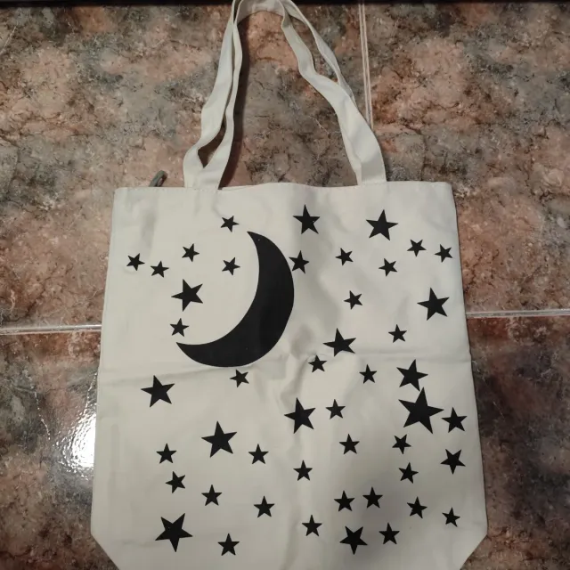 Bolso Tote con Cremallera y Estrellas