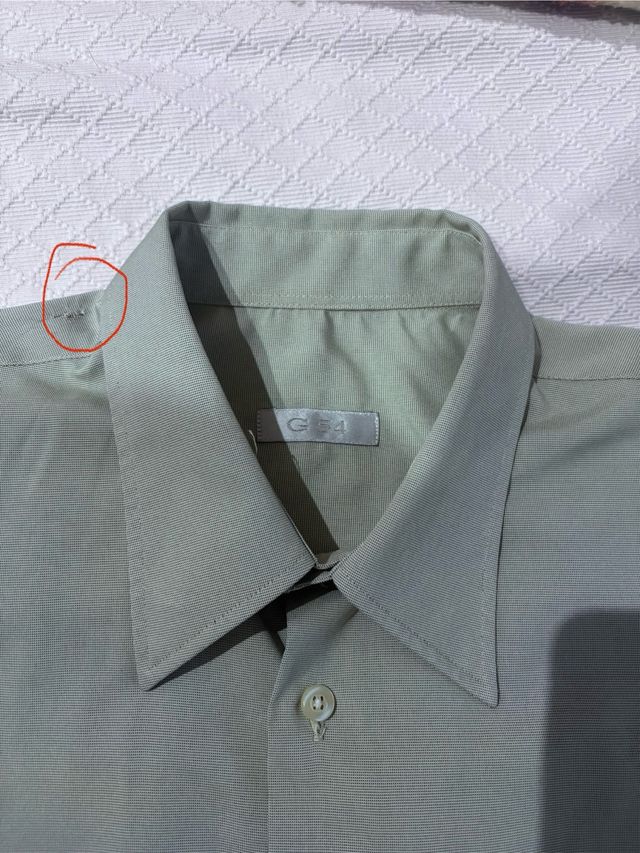 Camicia a maniche lunghe uomo taglia L/ 41/ 42 verde