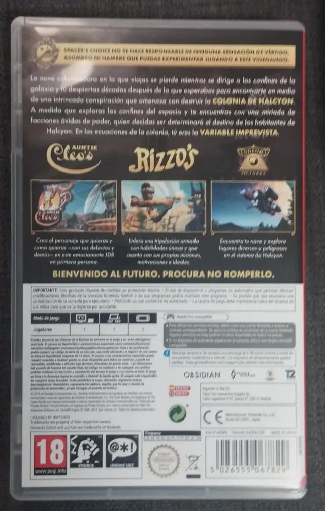 The Outer Worlds Nintendo Switch RPG