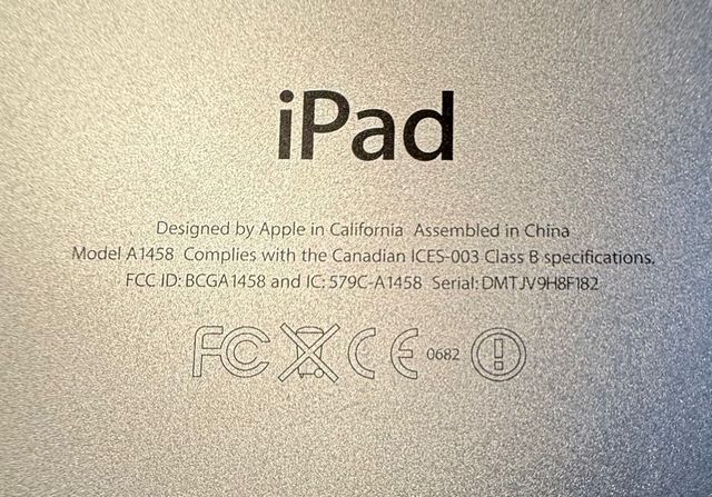 iPad Apple A1458 Negro