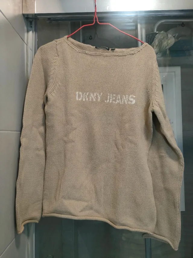Jersey DKNY Jeans beige talla M
