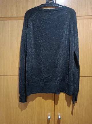Jersey brillante negro talla M