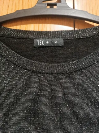 Jersey brillante negro talla M