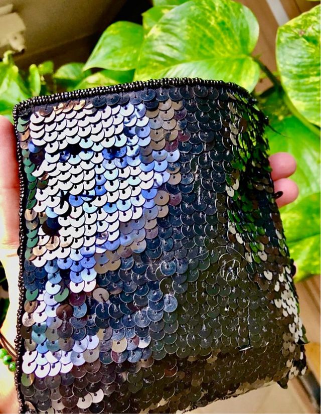 Bolso de fiesta negro lentejuelas