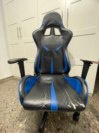 Silla Gamer Negra y Azul
