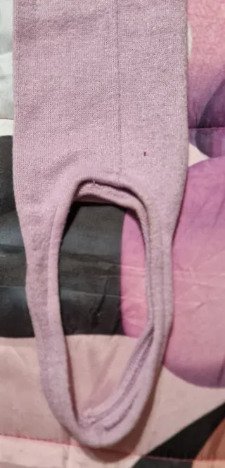 Leggings donna lilla con staffa