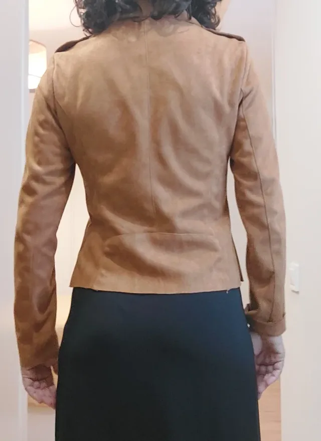 Chaqueta efecto ante TS marrón