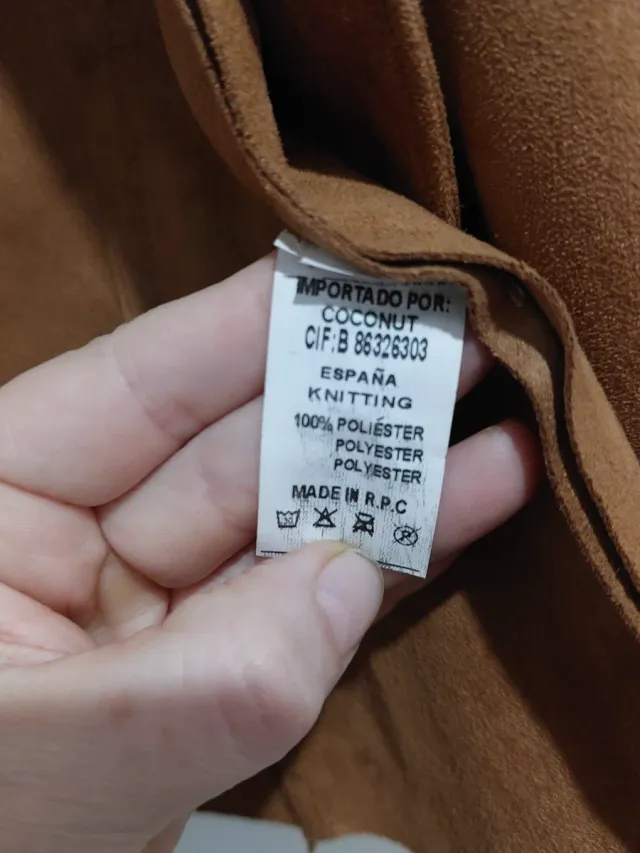 Chaqueta efecto ante TS marrón