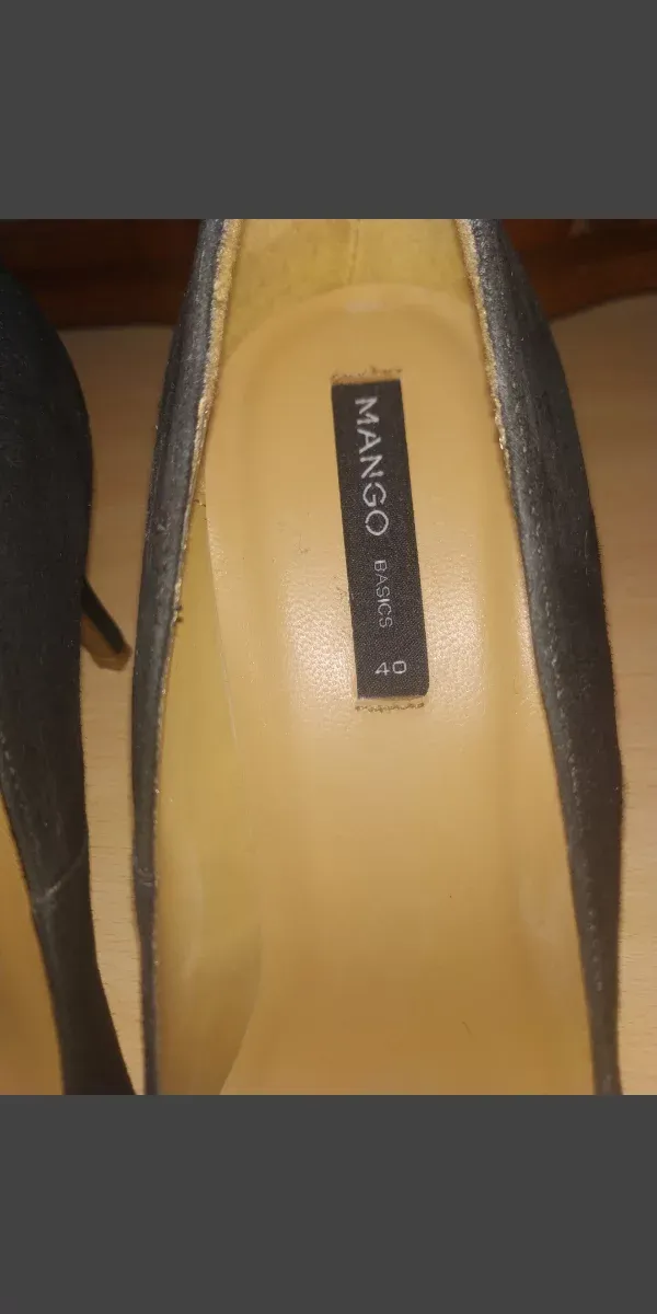 ZAPATOS DE SALÓN MANGO NEGROS TALLA 40.