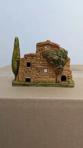 Statuina casetta presepe mulino/granaio Italy