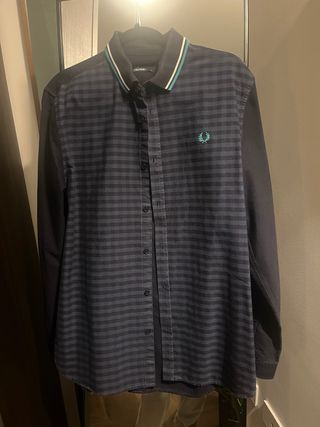 Camicia Fred Perry a quadri blu e nera