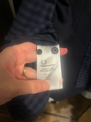 Camicia Fred Perry a quadri blu e nera