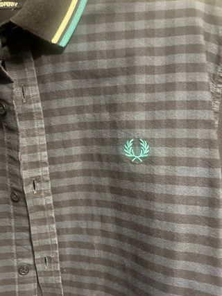 Camicia Fred Perry a quadri blu e nera