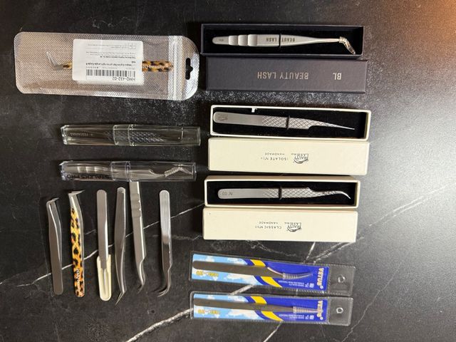 Pinzas para extensiones de pestañas