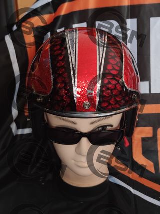 Casco metal flake scappol red L