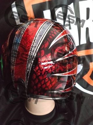 Casco metal flake scappol red L