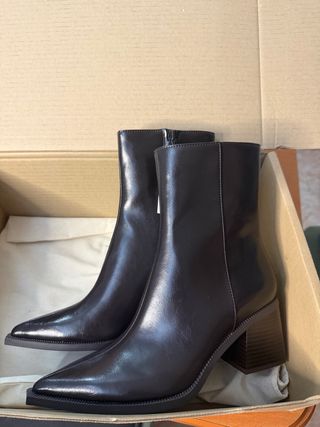 Botines Anchos Zara Marrón 38 3101/610/700