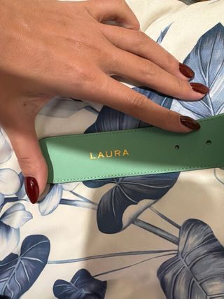 Cinturón Gucci GG Dorado y Verde Menta