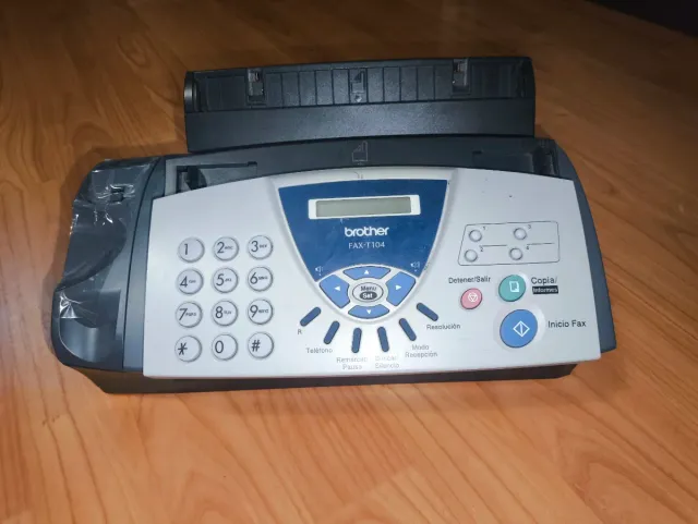 Fax Brother FAX-T104 Gris y Blanco