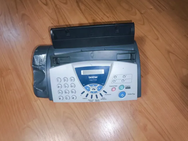 Fax Brother FAX-T104 Gris y Blanco