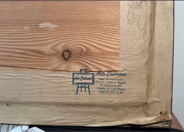 Cuadro Madera Labrada Tigre y Mujer