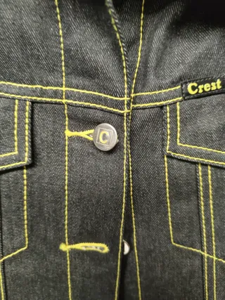 Cazadora vaquera Crest negra mujer