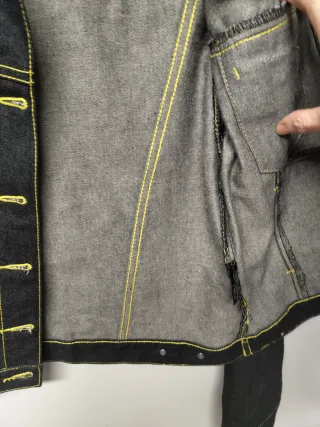 Cazadora vaquera Crest negra mujer