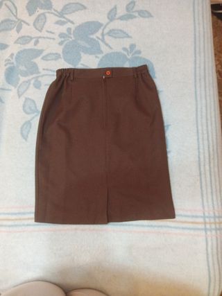 Traje de 3 piezas mujer marrón