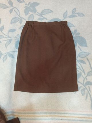 Traje de 3 piezas mujer marrón