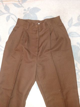 Traje de 3 piezas mujer marrón