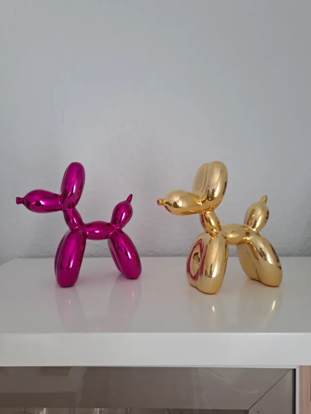 Escultura Perro Balloon Dorado